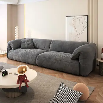 Обитый фланелью диван для гостиной Moden Design с кремовой спинкой для пола, диван Loveseat на 3 места, мебель для маленькой квартиры