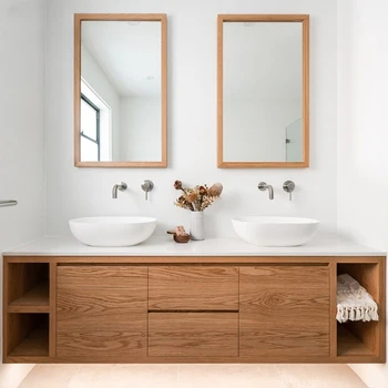 Комбинированный шкаф для ванной комнаты в японском стиле, бревенчатый настенный умывальник, верхний таз, индивидуальная ручная стирка