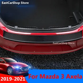 Экстерьер Автомобиля Снаружи Задние Щитки Заднего Бампера Отделка Багажника Педаль Бампера из Искусственной Кожи для Mazda 3 Axela 2019 2020 2021 2022 Аксессуары