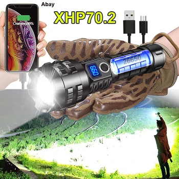 800 м Дальнобойный светодиодный фонарик, супер яркий USB зарядка, тактический фонарик, фонарь для кемпинга, аварийный свет