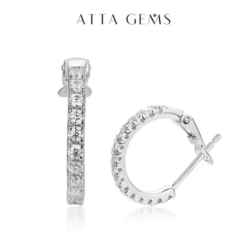 ATTA GEMS Новые роскошные серьги с бриллиантами из стерлингового серебра S925 пробы, покрытые 24K Mosan, хит продаж, Оптовая продажа