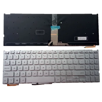 Серебристая Клавиатура с подсветкой США Для ASUS X509 X509F X509FA X509UA X509DA X509BA X509JA X509JB