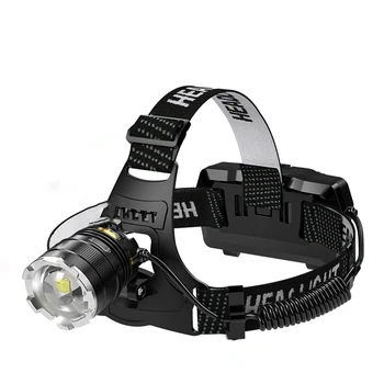 Индукционный налобный фонарь Перезаряжаемая светодиодная фара P70 Супер яркая вспышка головного света Водонепроницаемый фонарь для кемпинга и ночной рыбалки