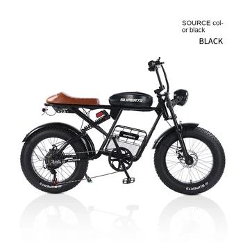 20-дюймовый Fat Tire Горный внедорожный электрический мотоцикл, Электромобиль с литиевой батареей 48 В, Электрический велосипед для передвижения по бездорожью