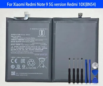 Аккумулятор BN54 5020mAh Для Xiaomi Redmi Note 9 5G Redmi 10X 4G Оригинальной Емкости Телефона Bateria
