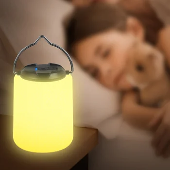 Перезаряжаемый Портативный ночник Mini USB, Кемпинговый фонарь, Водонепроницаемая палатка, настольный светильник для комнаты, Наружное Подвесное освещение, сад
