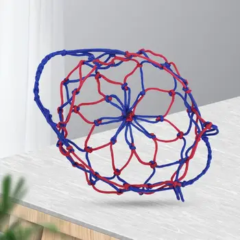 Стильный многоцветный сетчатый чехол с одним шариком, который нелегко отломить, для баскетбольного зала, сетчатый чехол для мяча, сумка для переноски мяча