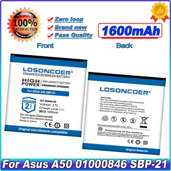 Аккумулятор LOSONCOER 361-00044-00 емкостью 1600 мАч для Garmin-Asus 01000846, GarminFone, Nuvifone A50 07G016004146, SBP-21