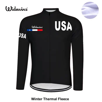 Классические трикотажные изделия США, зимняя термофлисовая обтягивающая велосипедная майка с длинным рукавом на весну, велосипедная куртка высшего качества, быстрая поставка 8004