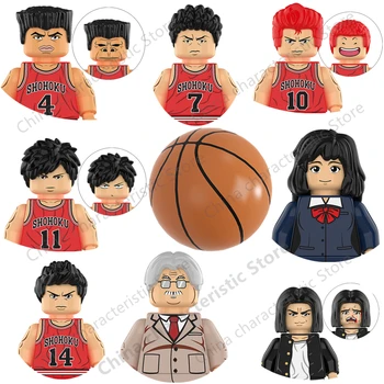 Новая аниме-модель баскетбольной спортивной звезды, персонажи серии Bricks, Мини-фигурки, строительные блоки, детские игрушки для подарков
