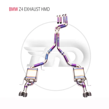Выпускная труба из титанового сплава HMD Подходит для глушителя BMW Z4 с клапаном, автомобильные аксессуары, автоматическая модификация