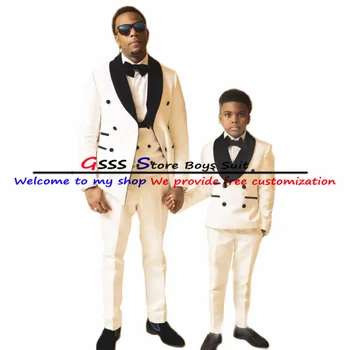 Jacquard Boy Suit Wedding Tuxedo Two Piece Formal Party Dress Blazer Pant Suit Custom Child комплекты для маленьких мальчиков
