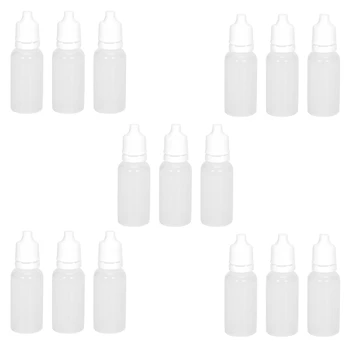 500ШТ, 15 мл, пустые пластиковые бутылки-капельницы для жидкости для глаз, бутылки для многоразового использования