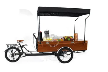 Ретро Кофейный Грузовой Велосипед Мобильный Бизнес-Вендинговый Велосипед для продажи фруктов Трехколесный Электрический Трехколесный Велосипед для взрослых