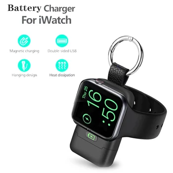 Магнитное Зарядное устройство Для Часов Apple Watch 2 1400 мАч Портативный Беспроводной Брелок Для Зарядки USB C Для Apple Watch 6 5 4 3 Iwatch
