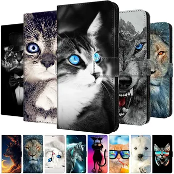 Кожаный Флип-чехол для Samsung Galaxy M23 5G, Кошелек, Чехлы для телефонов Samsung A53 A73 5G, Книжка Funda Cat Wolf A 53 2022 A33, Сумки