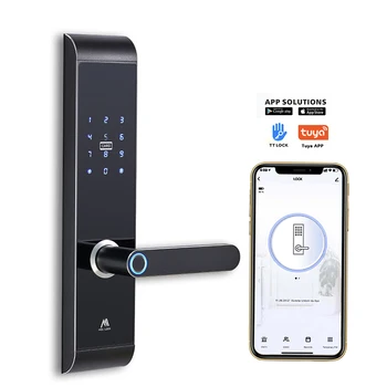 Умный электронный замок Беспроводной WiFi Интеллектуальный дверной замок с отпечатками пальцев Электронный биометрический дверной замок