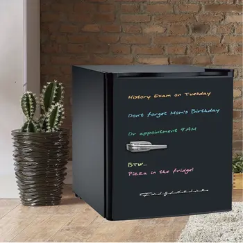 Компактный холодильник Cu Ft в стиле ретро сухого стирания, (EFR331-BLACK), черный