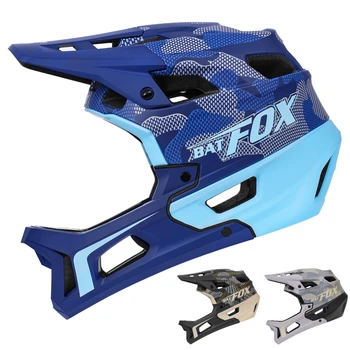 BATFOX MTB полнолицевый шлем для взрослых DH для скоростного спуска, мотокросса, внедорожный защитный шлем для горного велосипеда