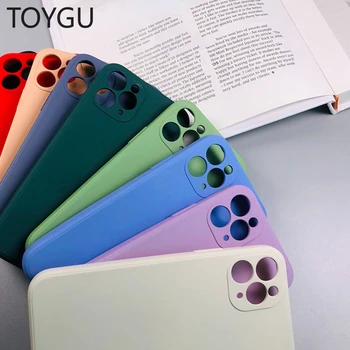TOYGU Подходит для Iphone14 Прямой Край Жидкой Имитационной Силиконовой оболочки Apple13 12 11 7p Xs Xr Чехол для мобильного телефона 