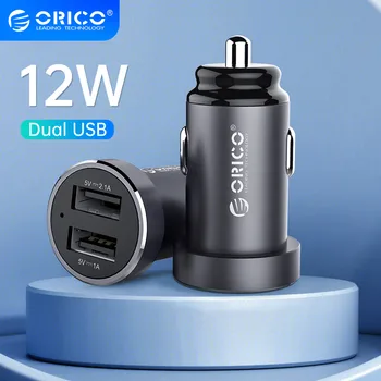 ORICO 2 Порта USB Автомобильное зарядное устройство 5V2.1A Автомобильная зарядная станция для iPhone Samsung Xiaomi HUAWEI Телефон планшет Быстрое зарядное устройство