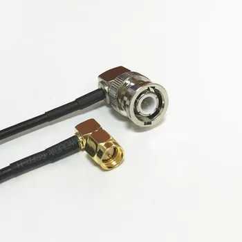 Новый модемный коаксиальный кабель BNC штекер прямоугольный переключатель SMA штекер прямоугольный разъем RG174 Кабель 20 см 8 