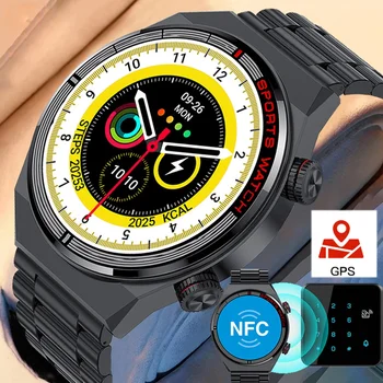 Смарт-часы Мужские со стальным ремешком, часы для мужчин, Умные часы с Bluetooth-вызовом, сенсорный Фитнес-браслет, часы Нового бизнеса для OPPO A33 iPhone
