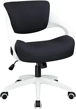 Офисный компьютерный стол с функцией поддержки талии стула (белый)