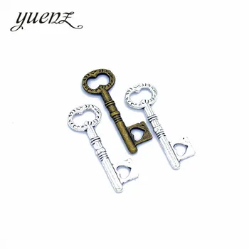 YuenZ 10шт 2 цвета Античного серебряного цвета Металлические брелки-подвески Для Изготовления ювелирных изделий Diy Ювелирные изделия ручной работы 34*12 мм O242
