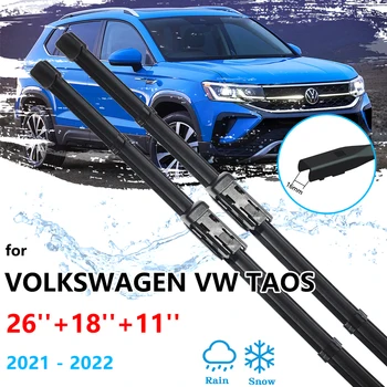 Для Volkswagen VW Taos 2021 2022 Щетки стеклоочистителя передних и задних окон Резиновые Запчасти для чистки лобового стекла