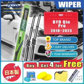 Для BYD Qin Pro 2018 ~ 2023 Plus Автомобильный Передний Задний комплект Щеток Стеклоочистителя Резиновые Аксессуары Защитная очистка ветрового стекла 24 