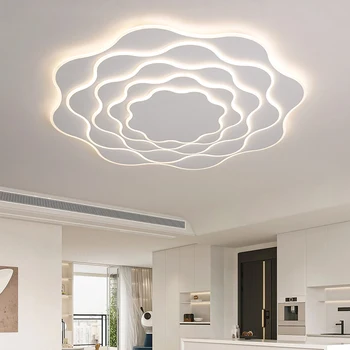 Свет в главной спальне минималистичный современный романтический свет в гостиной в скандинавском бело кремовом стиле 2023 новый потолочный светильник