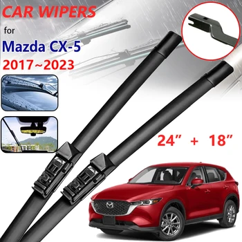 2x Автомобильные щетки Стеклоочистителя для Mazda CX-5 Аксессуары 2017 ~ 2023 CX5 CX 5 KF MK2 Передний Резиновый Стеклоочиститель Для Мытья окон 2022 2021