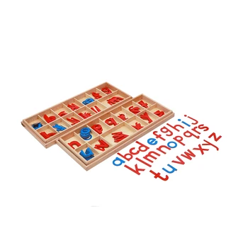 детские игрушки Монтессори Развивающие учебные пособия Обучающие игры Языковая игрушка подвижные буквы алфавита