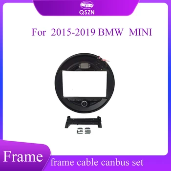 Автомобильный DVD Стерео Радио Фасция приборной панели Рамка Комплект отделки Подходит для BMW MINI 2015-2019 с кабелем и Canbus