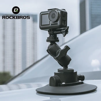 Кронштейн на присоске для камеры ROCKBROS, Автомобильный кронштейн, присоска для мобильного телефона, Универсальные быстросъемные аксессуары для верховой езды