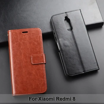 Чехол-бумажник с Откидной крышкой из Искусственной Кожи Для Xiaomi Redmi 8