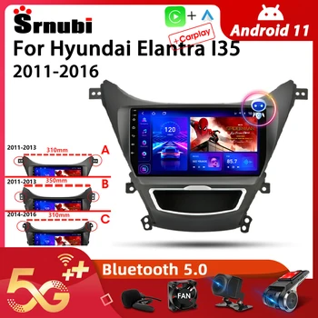 Srnubi Android 11,0 Автомобильный Радиоприемник Для Hyundai Elantra 2011-2013 Мультимедийный Видеоплеер 2Din 4G GPS Навигация Carplay DVD Головное устройство