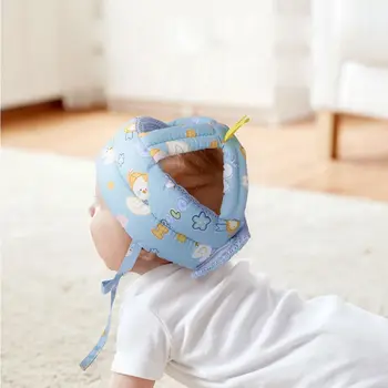 Хлопчатобумажный Противоударный шлем из Хлопчатобумажной ткани для младенцев, Защитный шлем для малышей, Детская Шляпа для защиты головы, Защитный колпачок для прогулок