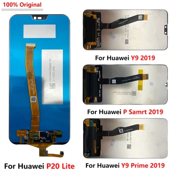 100% протестированный Оригинал Для Huawei P20 P30 Lite P Smart 2019 Y9 Prime 2019 ЖК-дисплей с Сенсорным экраном Дигитайзер В Сборе Ремонтная Часть