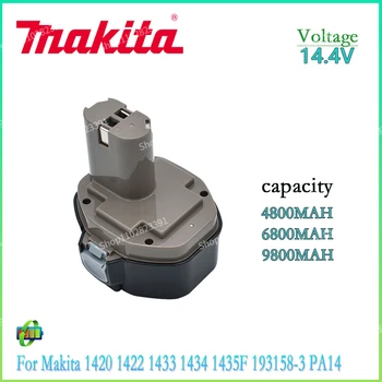 Аккумулятор Электроинструмента Makita NI-MH 100% Оригинальный 14,4 В 4800 мАч 6800 мАч 9800 мАч для Makita PA14 1422 1420 192600-1 6281D 6280D
