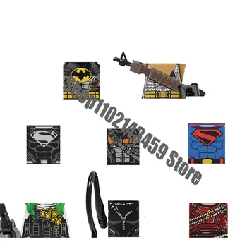 KF6136 Бэтмен, Супермен, Джокер, Вспышка, пластиковые мини-фигурки, строительные блоки, куклы, сборка кирпичей, подарки на день рождения