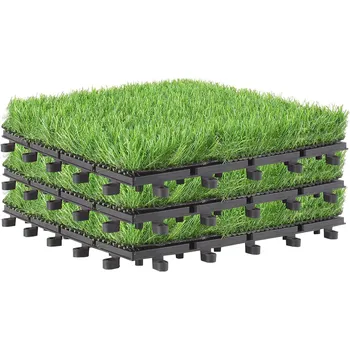 3 шт. Газон искусственная трава Плитка Взаимосвязанный дизайн Красивая травяная плитка для озеленения террасы заднего двора Горячая распродажа