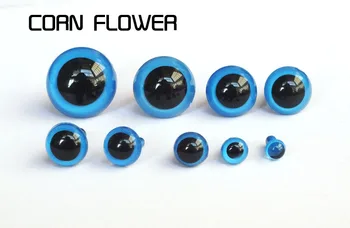 Круглые Глаза животных Амигуруми синего цвета Диаметром 5-18 мм/Круглые защитные глаза Поставляются с белыми шайбами