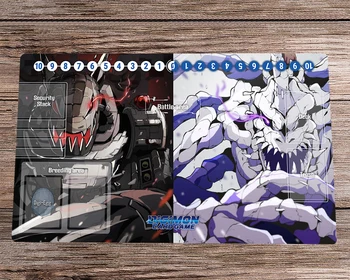 Digimon Machinedramon & Skullgreymon Playmat Торговый Карточный Игровой Коврик DTCG CCG Коврик Настольный Игровой Коврик Для Мыши Коврик для Мыши 60x35 см