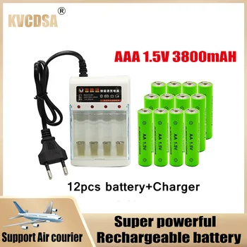Batterie rechargeable 1.5 V AA 3800 Mah pour horloge, lampe de poche, télécommande, appareil photo, chargeur