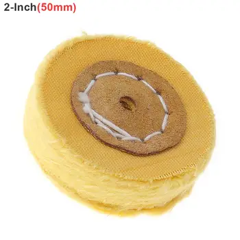 2-Дюймовый Т-образный Желтый Полировальный круг из хлопчатобумажной ткани, фланелевый буфер для зеркальной полировки, ватный диск с отверстием 5 мм