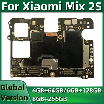 Материнская плата для Xiaomi Mi Mix 2S, Разблокированная основная печатная плата, 64 ГБ, 128 ГБ, 256 ГБ, с установленным Google Playstore