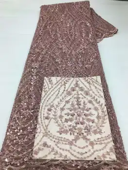 Африканские кружевные ткани с блестками и бисером, Высококачественная вышивка Жениха, Французский тюль, Нигерийская кружевная ткань для свадебного шитья Xx