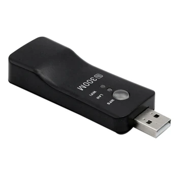 2X USB TV Wifi Dongle Адаптер 300 Мбит/с Универсальный Беспроводной Приемник RJ45 WPS Для Samsung LG Sony Smart TV